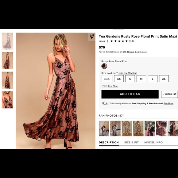 tea gardens rusty rose floral print satin maxi dress